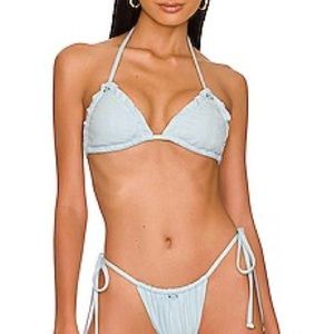 Gigi Hadid Tia Pointelle Asher Blue